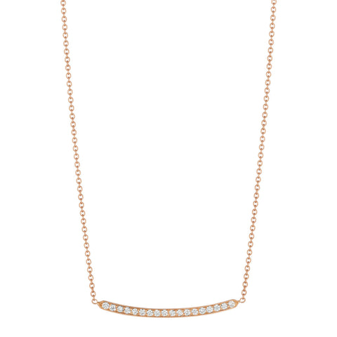 Penny Preville 18K Gold Diamond Pave Forever Bar Necklace