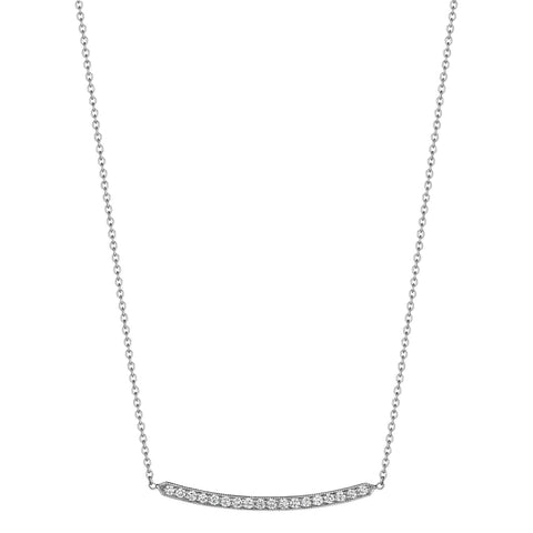 Penny Preville 18K Gold Diamond Pave Forever Bar Necklace