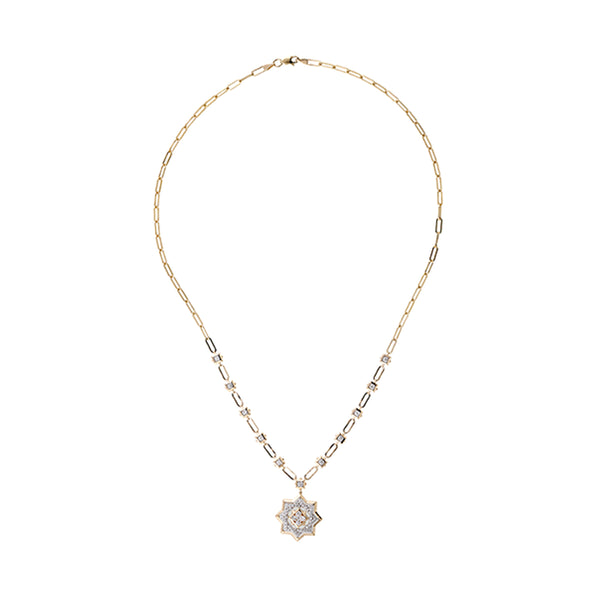 14Kt White Yellow Gold Diamond 1Ctw Necklace