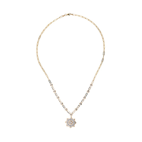 14Kt White Yellow Gold Diamond 1Ctw Necklace