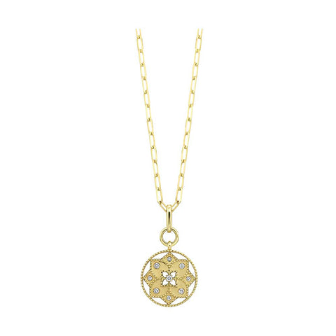 14Kt Yellow Gold Diamond 1/6Ctw Necklace