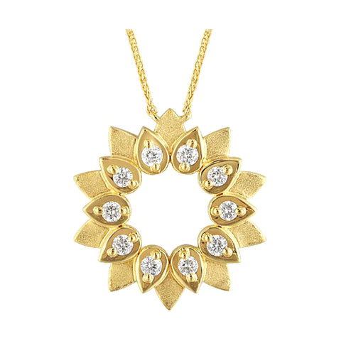 14Kt Yellow Gold Diamond 1/3Ctw Necklace