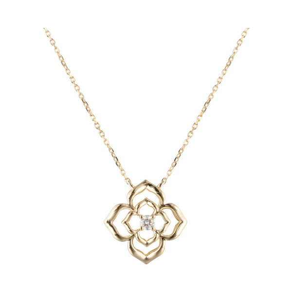 14Kt Yellow Gold Diamond 1/20Ctw Necklace