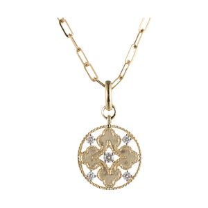 14Kt Yellow Gold Diamond 1/5Ctw Necklace