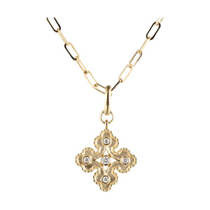 14Kt Yellow Gold Diamond 1/10Ctw Necklace