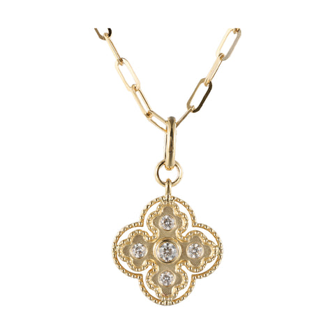 14Kt Yellow Gold Diamond 1/4Ctw Necklace