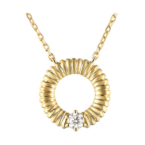 14Kt Yellow Gold Diamond 1/5Ctw Necklace