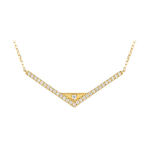 14Kt Yellow Gold Diamond 1/4Ctw Necklace