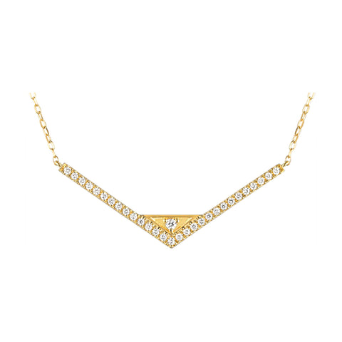 14Kt Yellow Gold Diamond 1/4Ctw Necklace