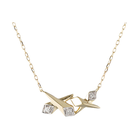 14Kt Yellow Gold Diamond 1/20Ctw Necklace