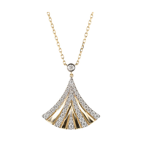 14Kt Yellow Gold Diamond 3/4Ctw Necklace