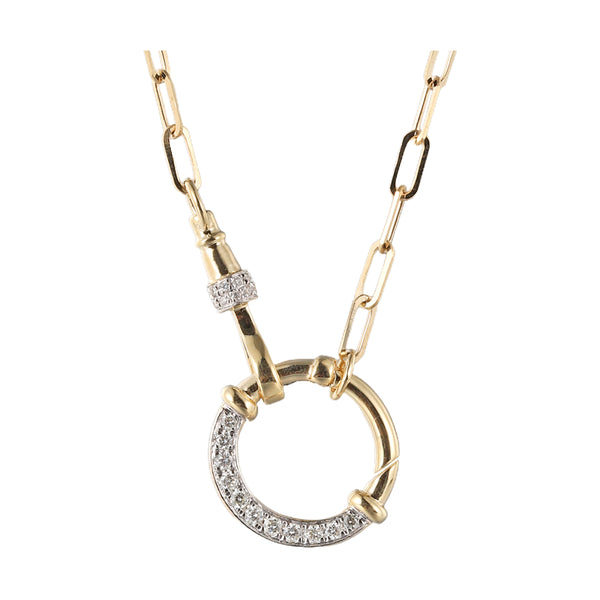 14Kt Yellow Gold Diamond 1/6Ctw Necklace