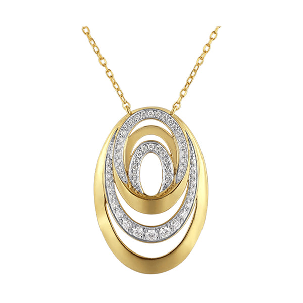 14Kt Yellow Gold Diamond 1/4Ctw Necklace