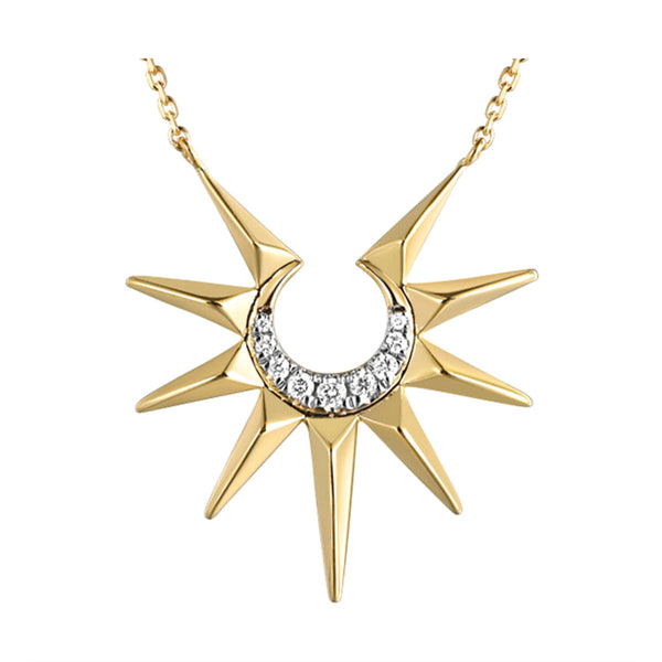 14Kt Yellow Gold Diamond 1/20Ctw Necklace