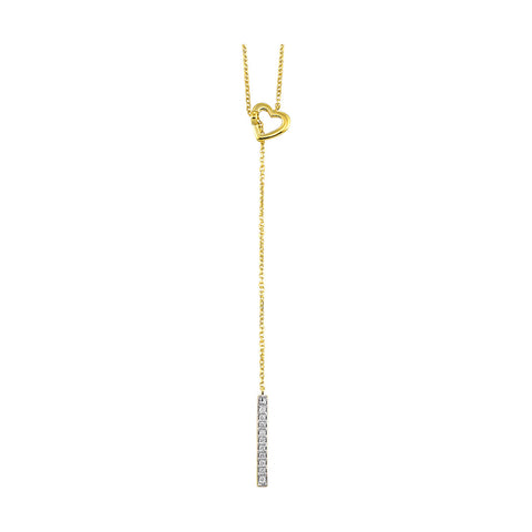 Diamond Lariat Heart Necklace