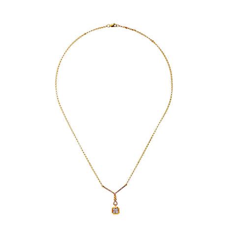 14Kt Yellow Gold Diamond 1/2Ctw Necklace