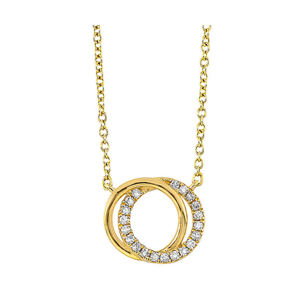 Diamond Double Circle Pendant