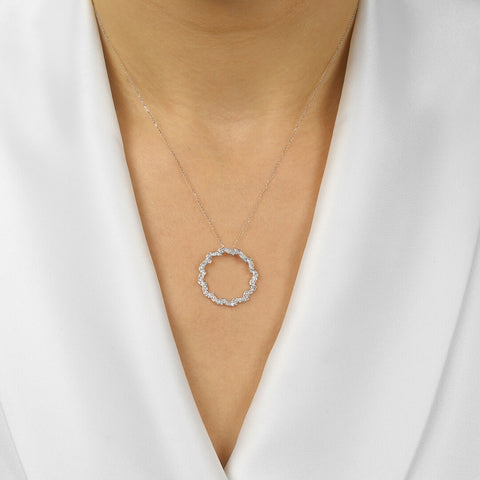 Circle Pendant- 1/2 ctw