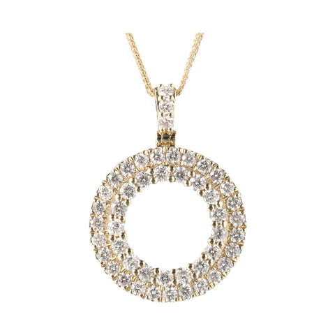 14Kt Yellow Gold Diamond 1Ctw Pendant