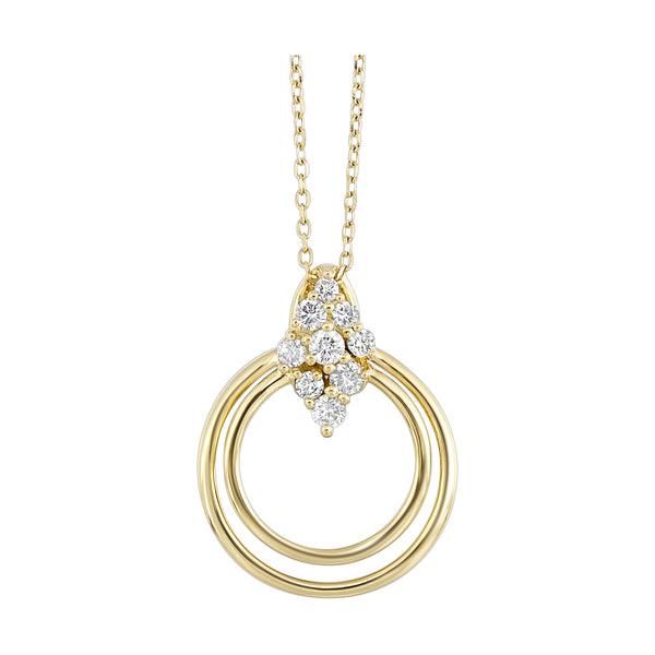 14Kt Yellow Gold Diamond 1/3Ctw Pendant