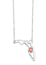 Orange Sapphire Heart of Florida Necklace