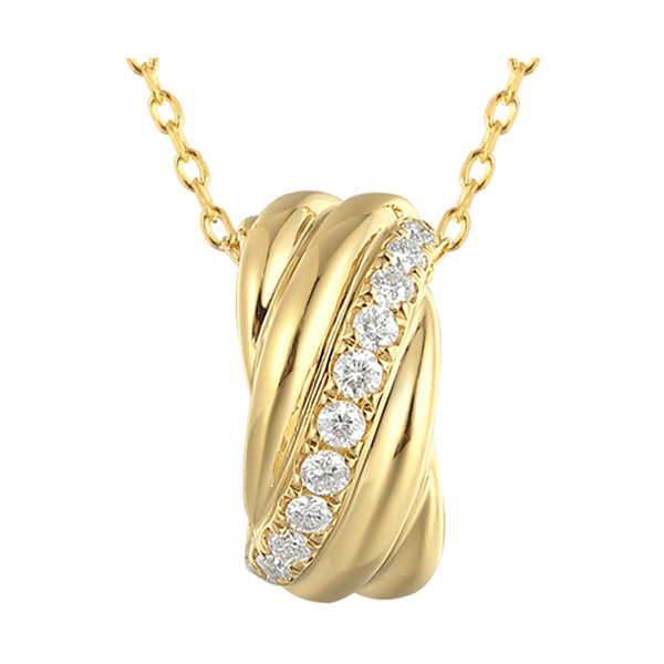 14Kt Yellow Gold Diamond 1/6Ctw Pendant
