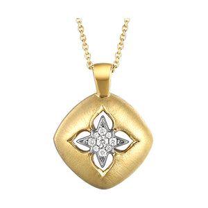 14Kt White Yellow Gold Diamond 1/20Ctw Pendant