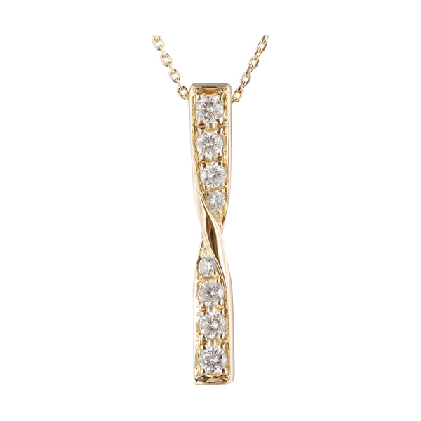 14Kt Yellow Gold Diamond 1/3Ctw Pendant