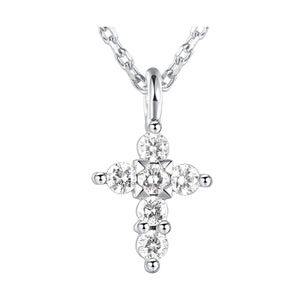 14Kt White Gold Diamond 1/10Ctw Pendant