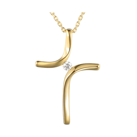 14Kt Yellow Gold Diamond 1/50Ctw Pendant