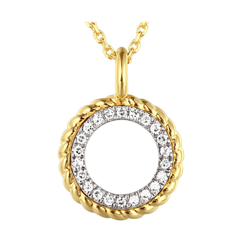 14Kt Yellow Gold Diamond 1/20Ctw Pendant