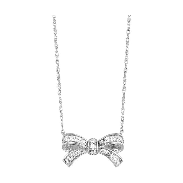 Diamond Bow Pendant