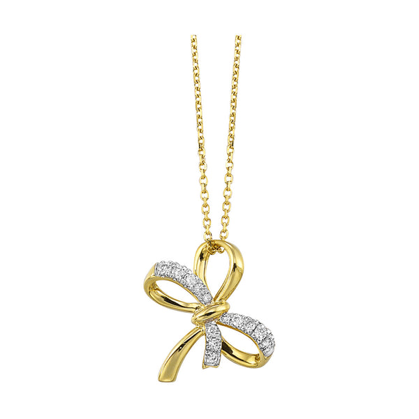 Diamond Bow Necklace