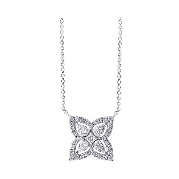 89 Facet 14Kt White Gold Diamond 1/2Ctw Pendant