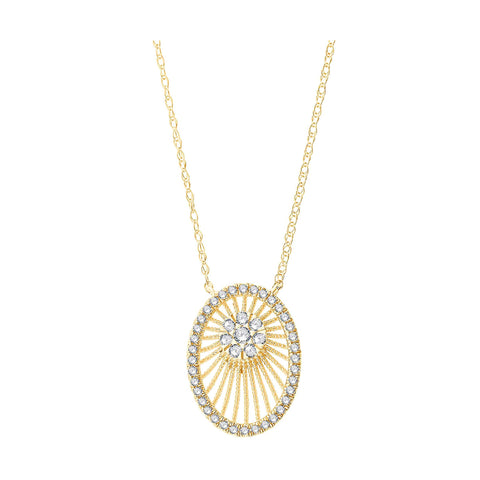 10Kt Yellow Gold Diamond 1/6Ctw Pendant