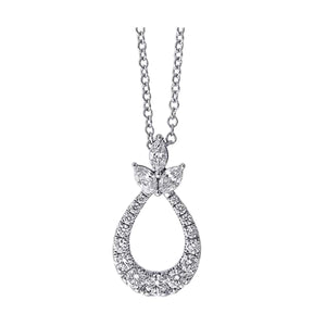 14Kt White Gold Diamond 1/2Ctw Pendant