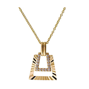 14Kt Yellow Gold Diamond 1/6Ctw Pendant