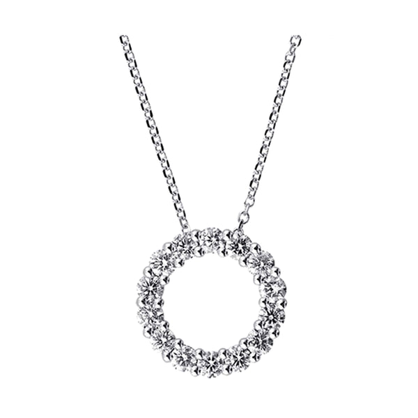 14Kt White Gold Diamond 1Ctw Pendant