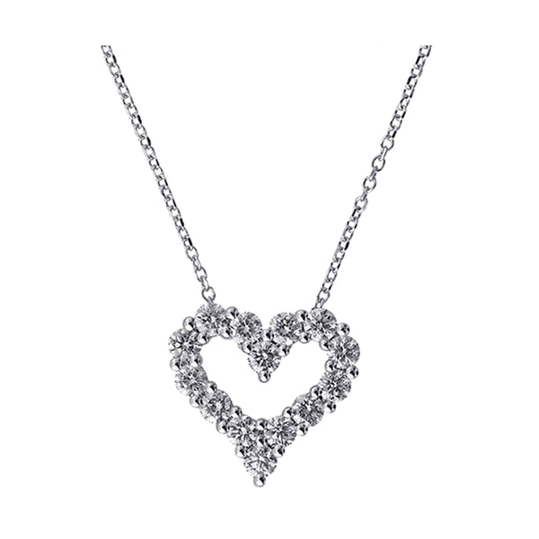 14Kt White Gold Diamond 1Ctw Pendant