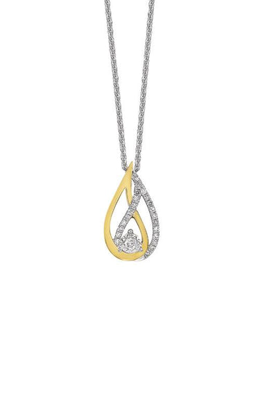 Gold Silver Diamond Pendant