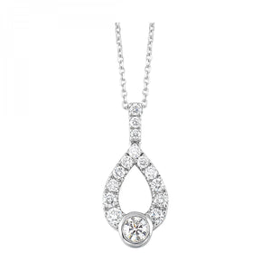 Silver Diamond Pendant