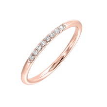 Load image into Gallery viewer, 14K White or Yellow Gold Diamond Stackable Fashion Ring (0.08CTW)