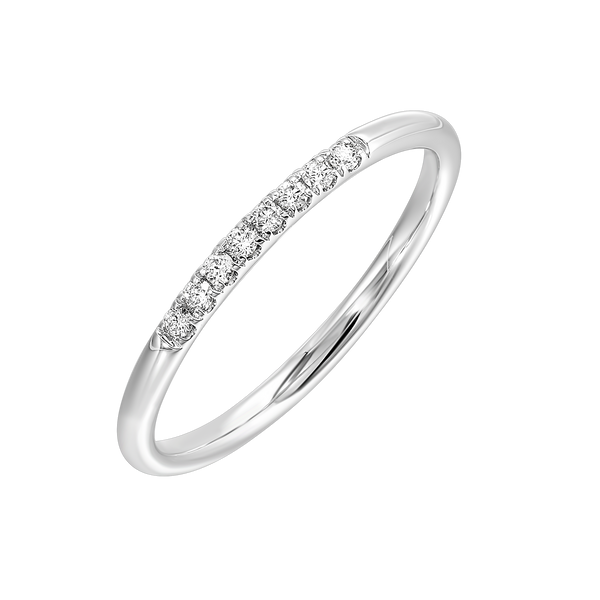 14K White or Yellow Gold Diamond Stackable Fashion Ring (0.08CTW)