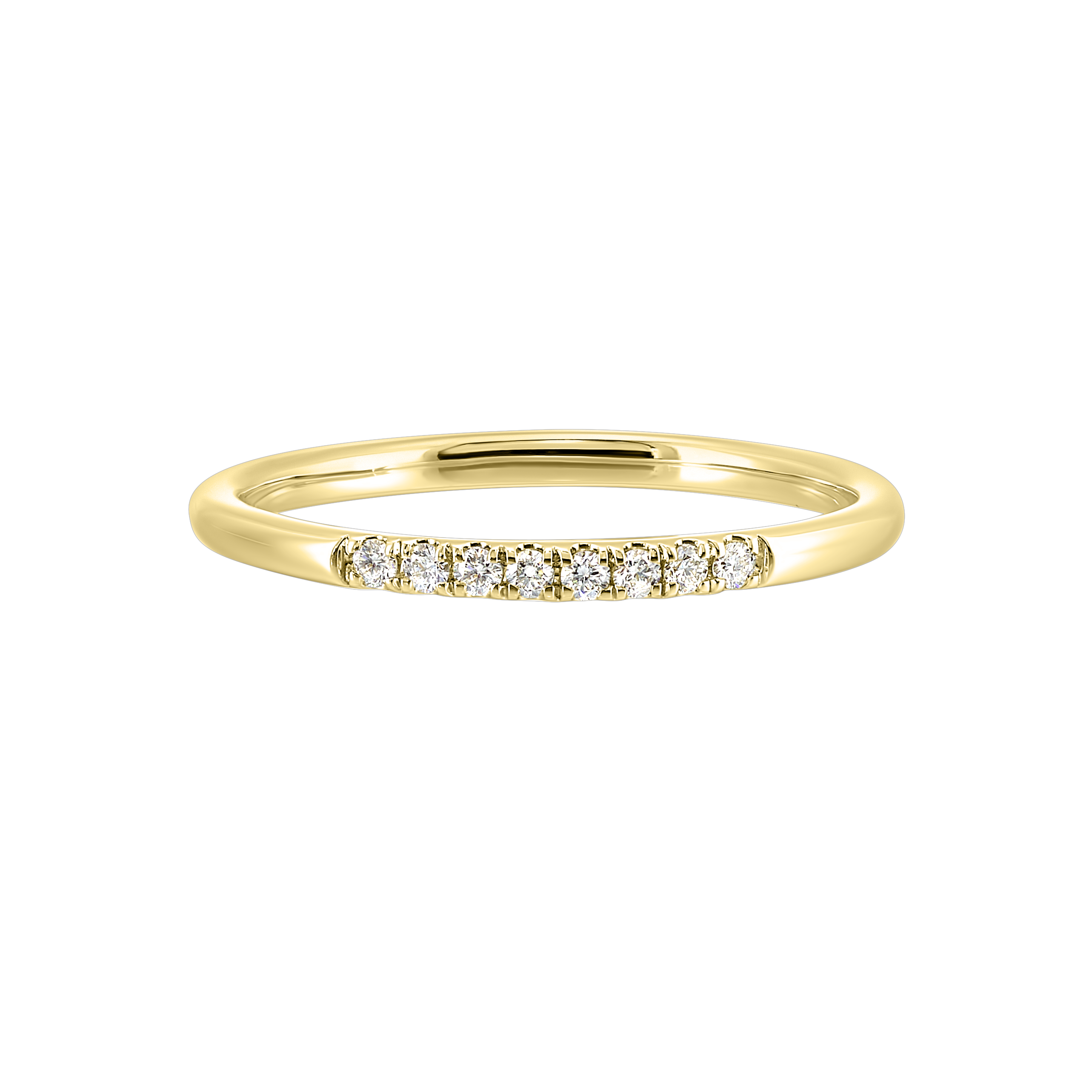14K White or Yellow Gold Diamond Stackable Fashion Ring (0.08CTW)