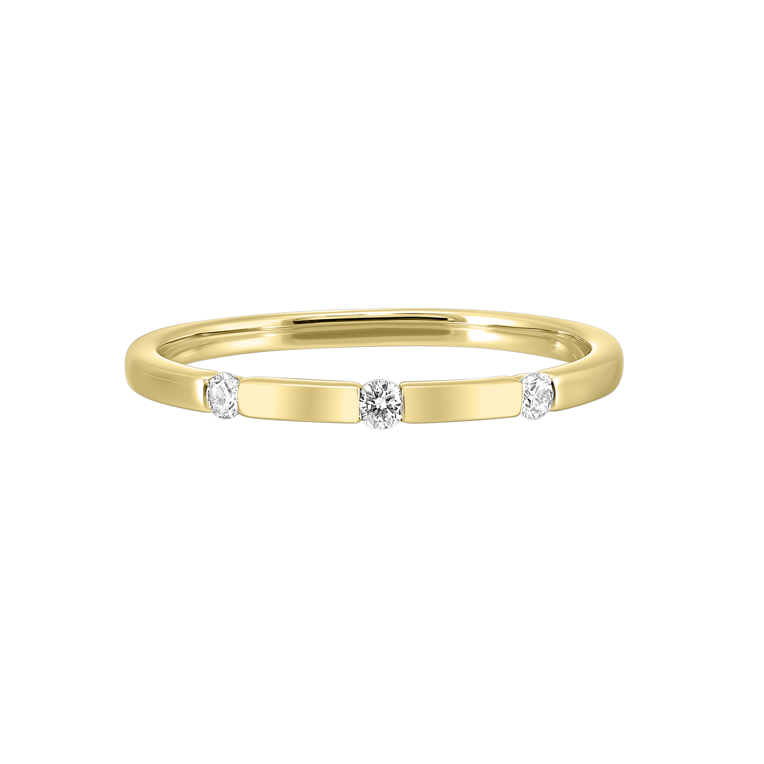 14K White or Yellow Gold Diamond Stackable Fashion Ring (0.08CTW)