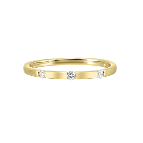 14K White or Yellow Gold Diamond Stackable Fashion Ring (0.08CTW)