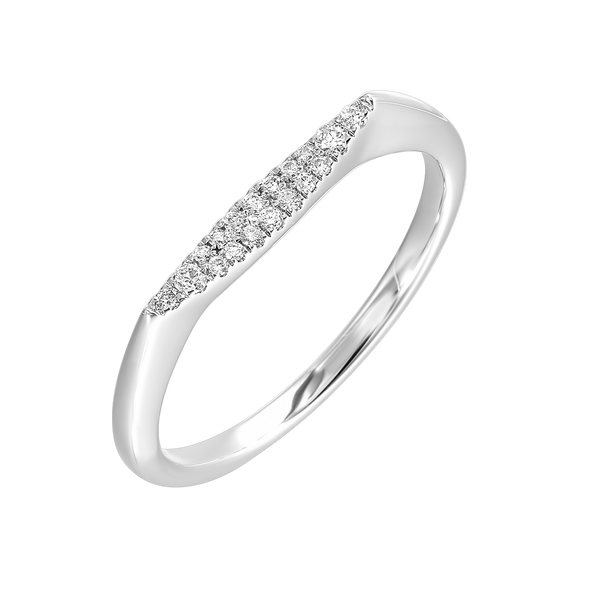 14K White or Yellow Gold Diamond Stackable Fashion Ring (0.10CTW)