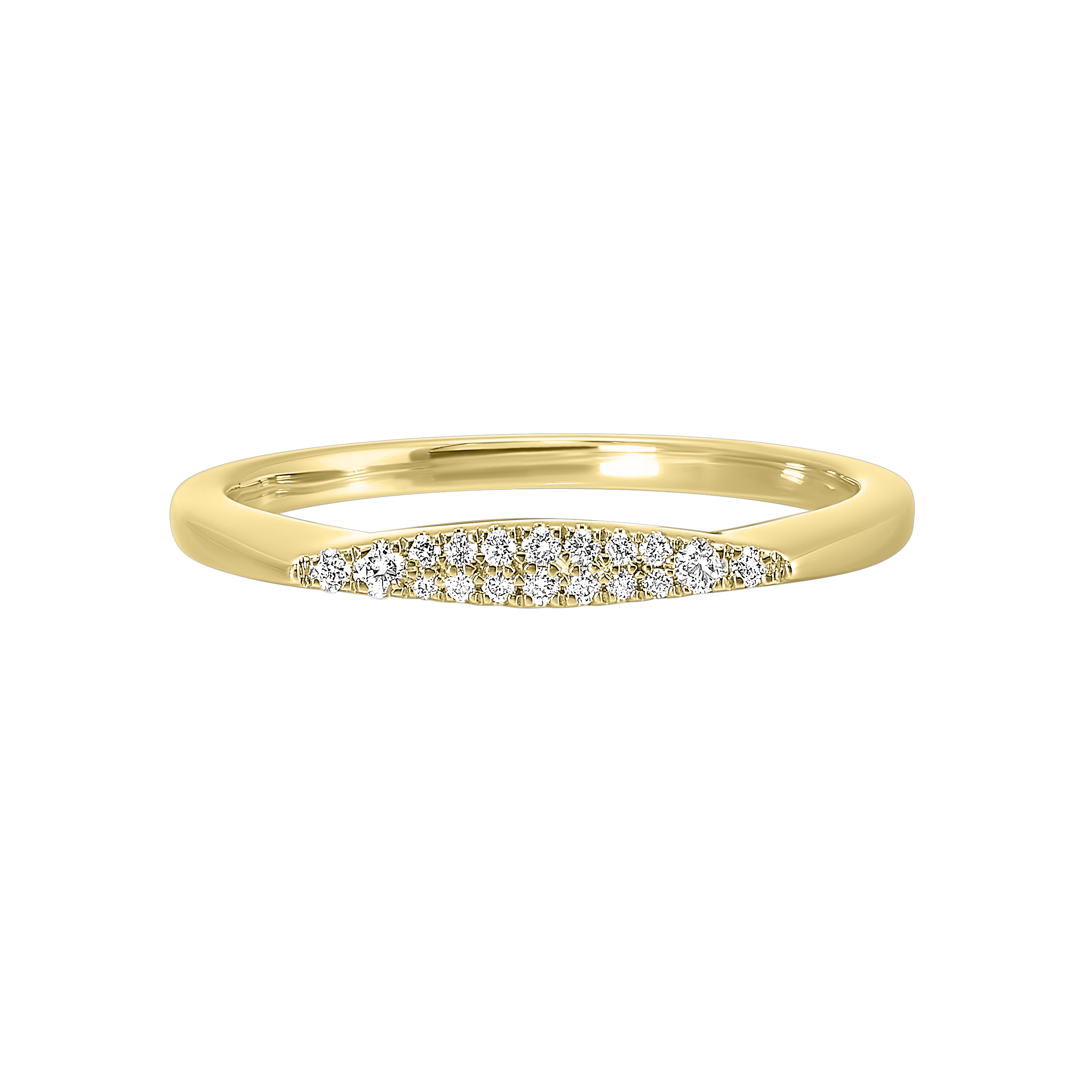 14K White or Yellow Gold Diamond Stackable Fashion Ring (0.10CTW)