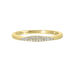 14K White or Yellow Gold Diamond Stackable Fashion Ring (0.10CTW)