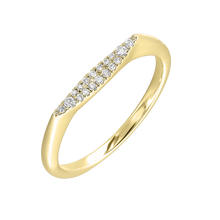 Load image into Gallery viewer, 14K White or Yellow Gold Diamond Stackable Fashion Ring (0.10CTW)